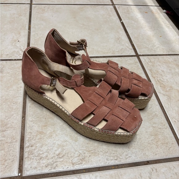 gamio Shoes - Gamio Platform Espadrille Sandals pink women's size 39